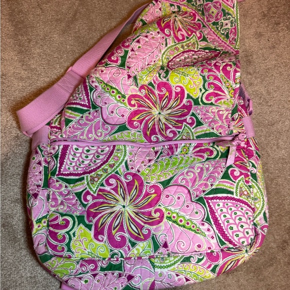 Vera Bradley Pink and Green Crossbody Bag - Picture 4 of 5